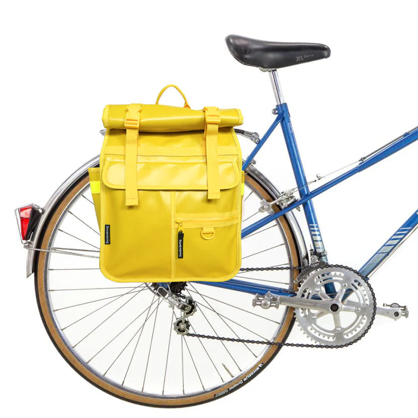 Goodordering Monochrome Rolltop Backpack Pannier Yellow - Radical Giving